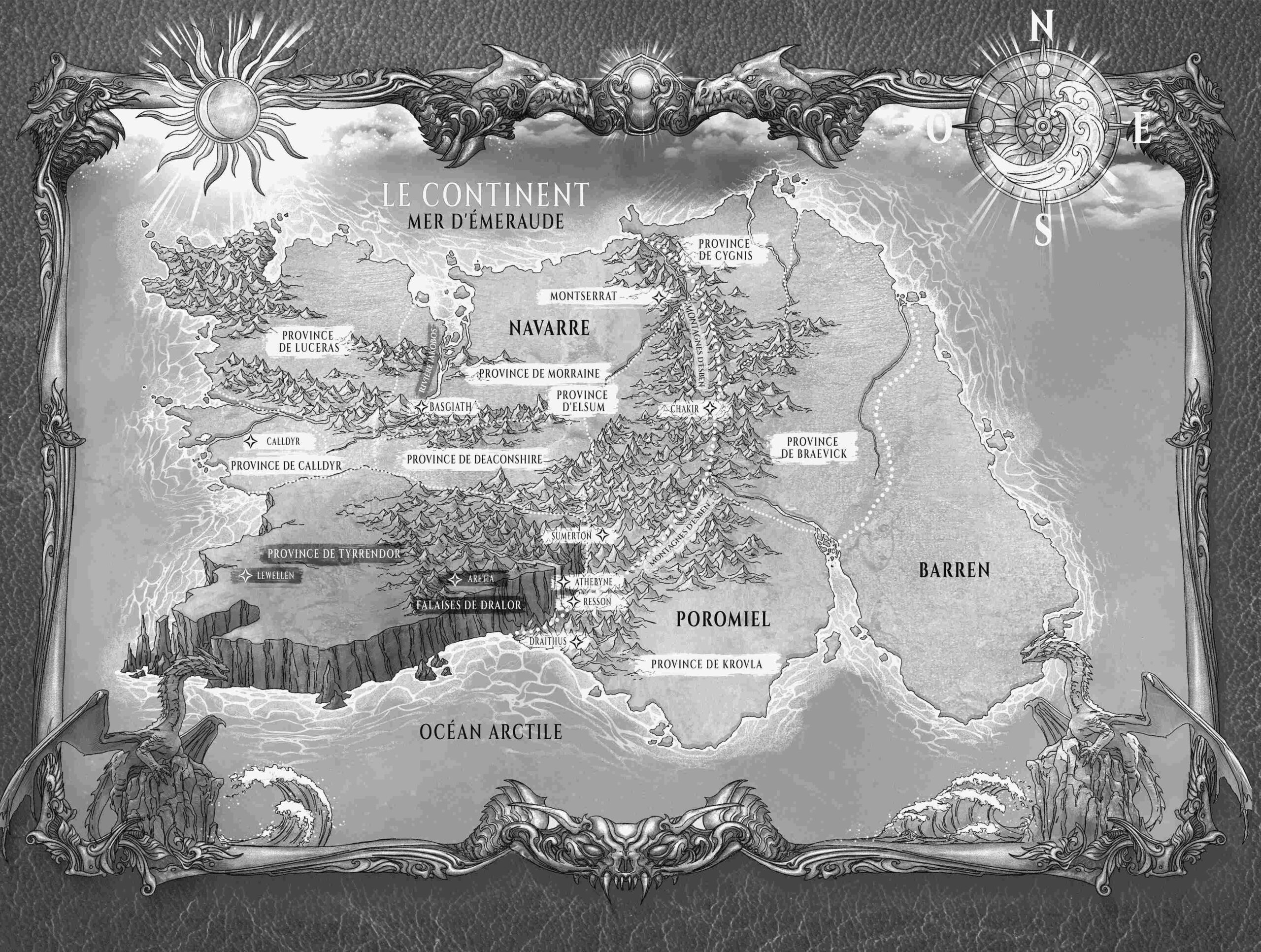 Le royaume de Navarre, carte de Fourth Wing