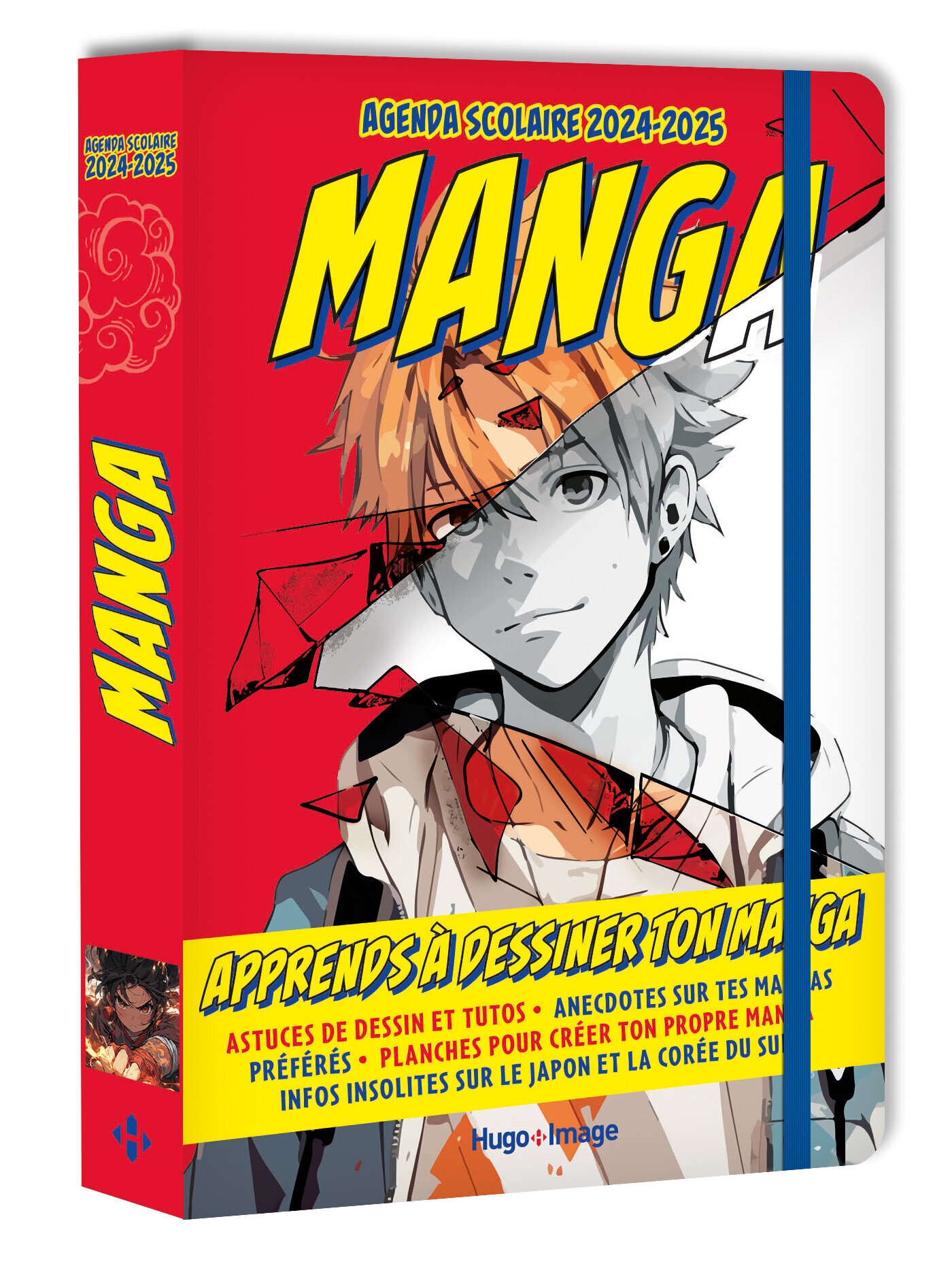 Agenda scolaire apprends à dessiner des mangas 20242025 Hugo Publishing